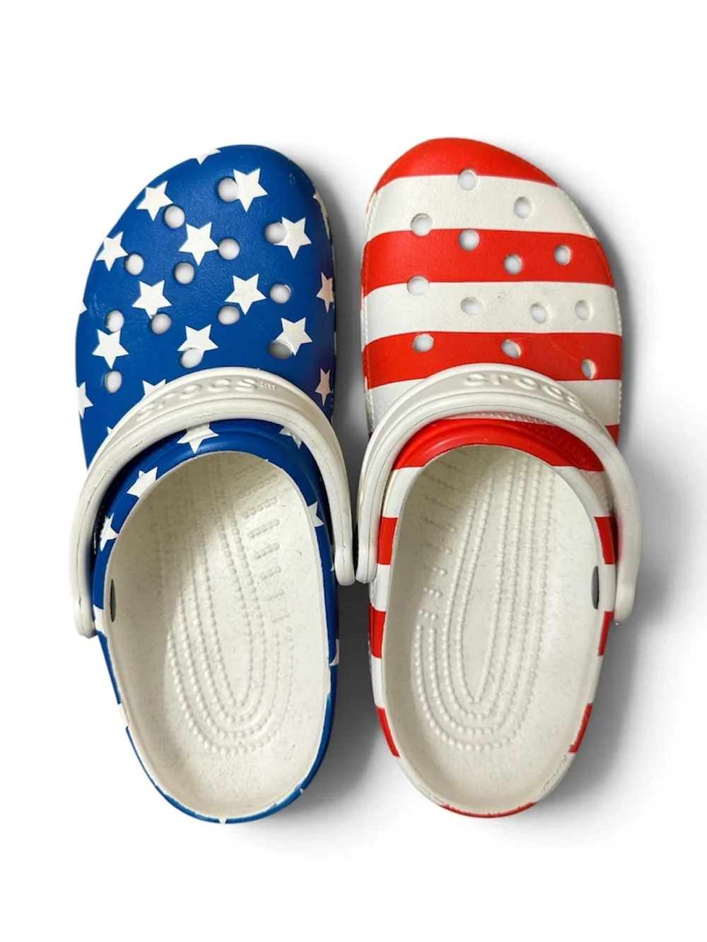 CROCS Classic Clog - Red, White & Blue Flag Design